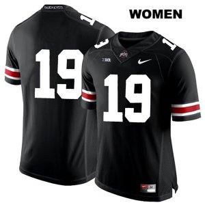Women's NCAA Ohio State Buckeyes Dallas Gant #19 College Stitched No Name Authentic Nike White Number Black Football Jersey BF20A11HQ